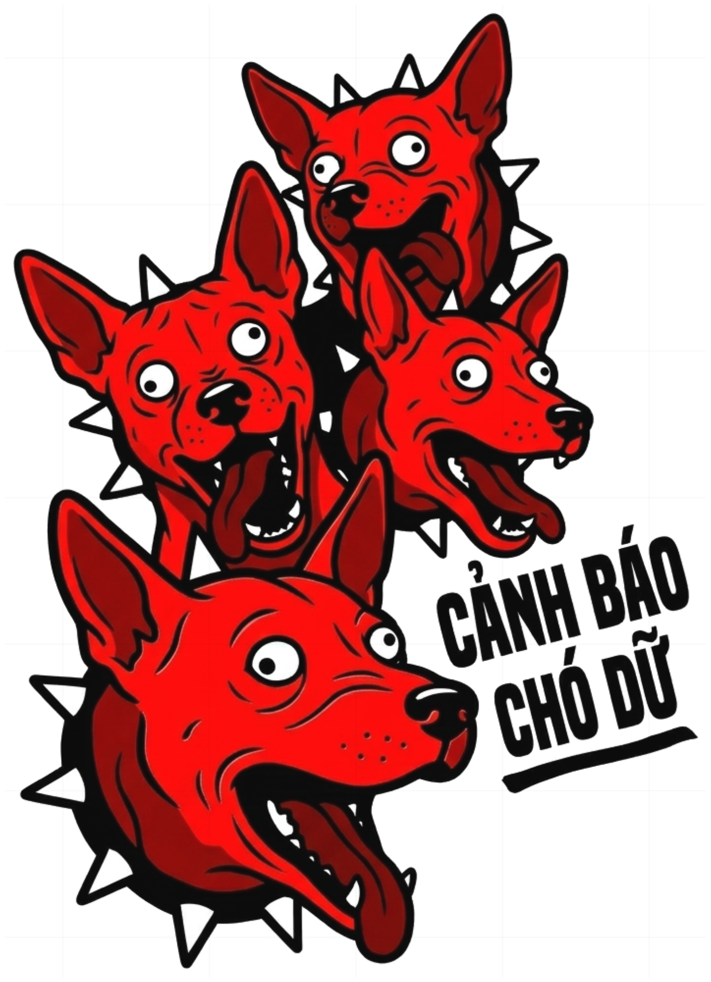 Áo Thun Cảnh Báo Chó Dữ Unisex Form Rộng Streetwear Graphic Tee vietnam.yo - 051026-14-35-LIB