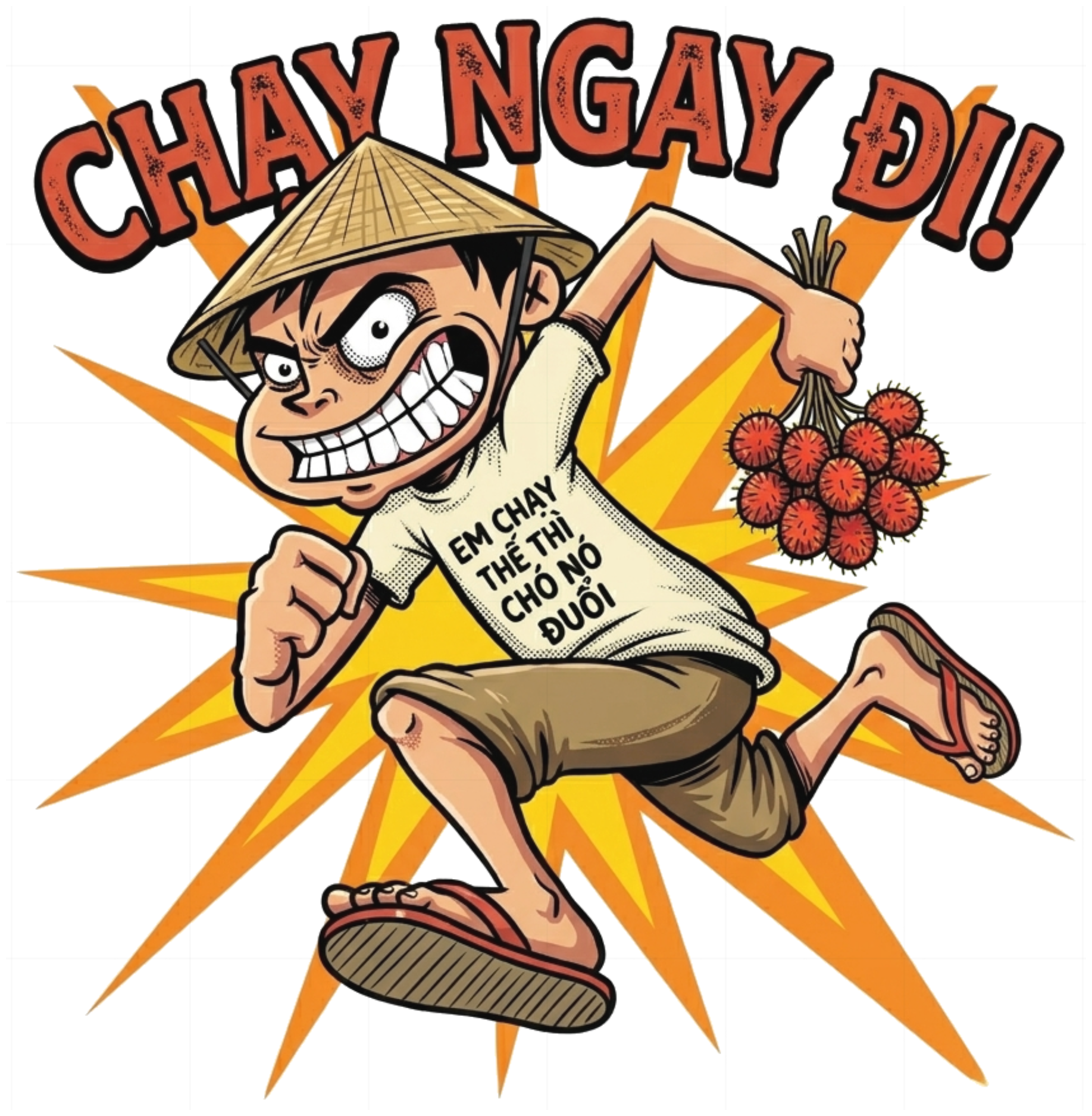 Áo Thun Chạy Ngay Đi Meme Unisex Form Rộng Streetwear Trendy vietnam.yo - 051026-15-42-LCW