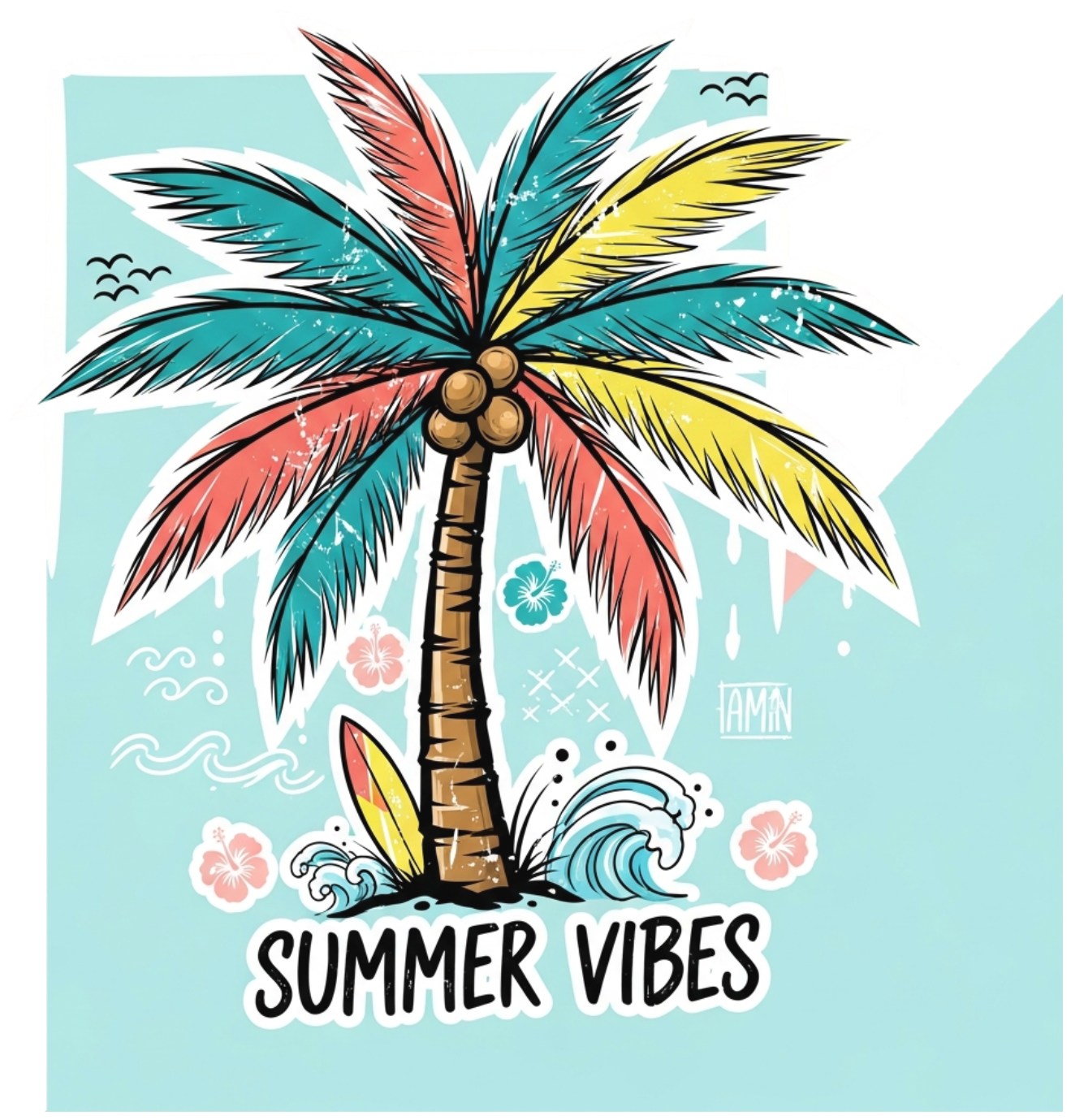 Áo Thun Trắng Summer Tropical Streetwear Design - 060426-16-06-UAS