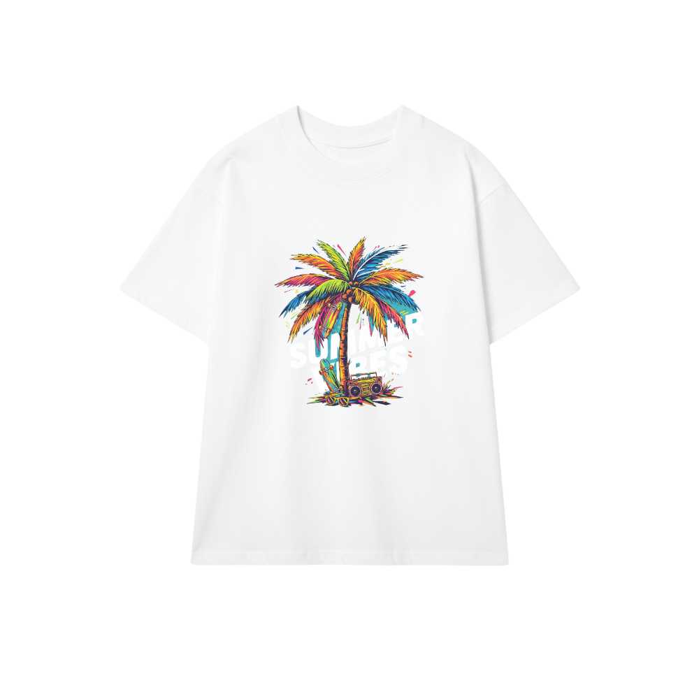 Áo Thun Đen Summer Tropical Streetwear Design Cây Dừa - 060426-16-18-QDD