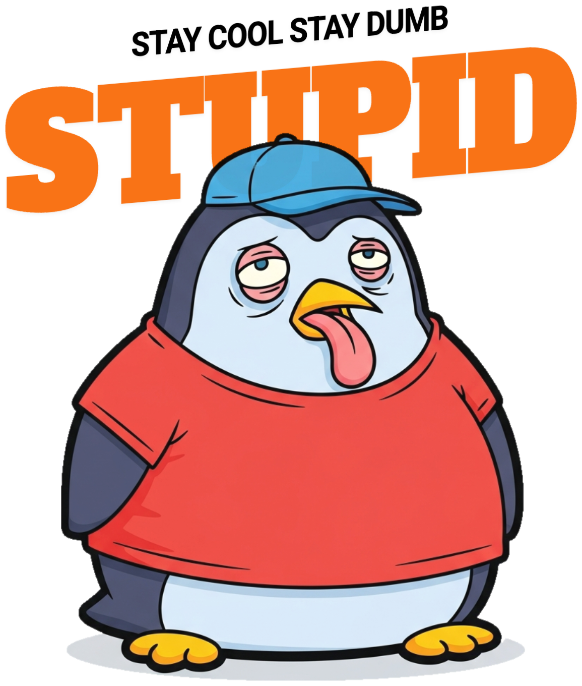 Áo Thun Kem Stay Cool Stay Dumb Chim Cánh Cụt Ngố - 060426-19-20-DSQ