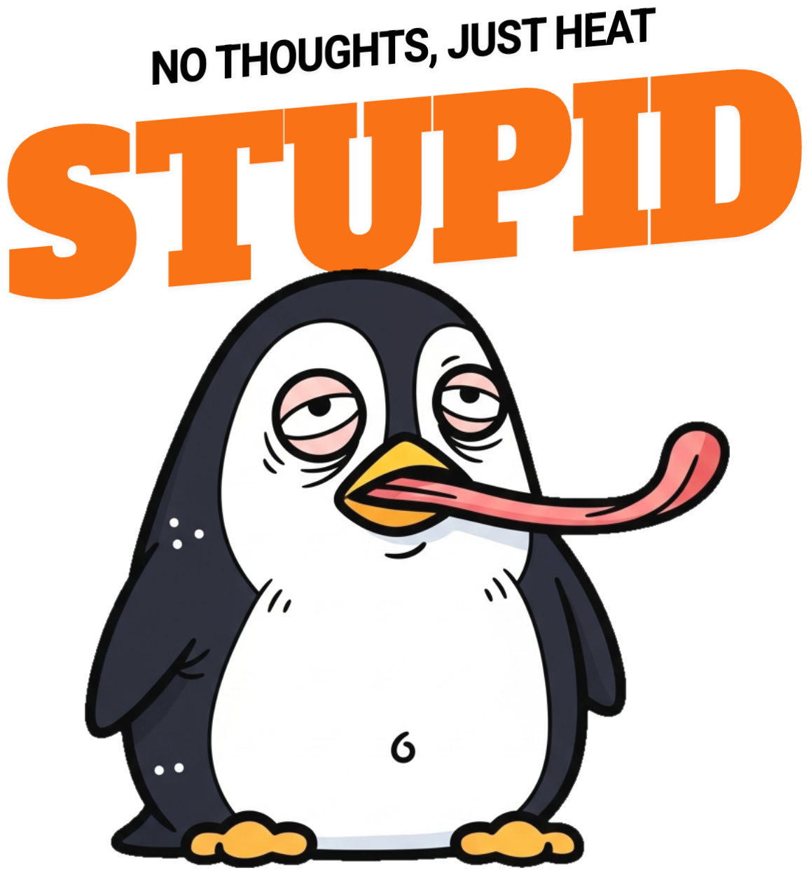 Áo Thun Kem No Thoughts Just Heat Cánh Cụt Hài Hước - 060426-19-24-ZCS