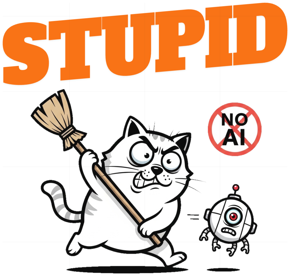 Áo Thun Kem In Hình Mèo Béo Hài Hước No AI Just Cats - 060426-20-27-LYT