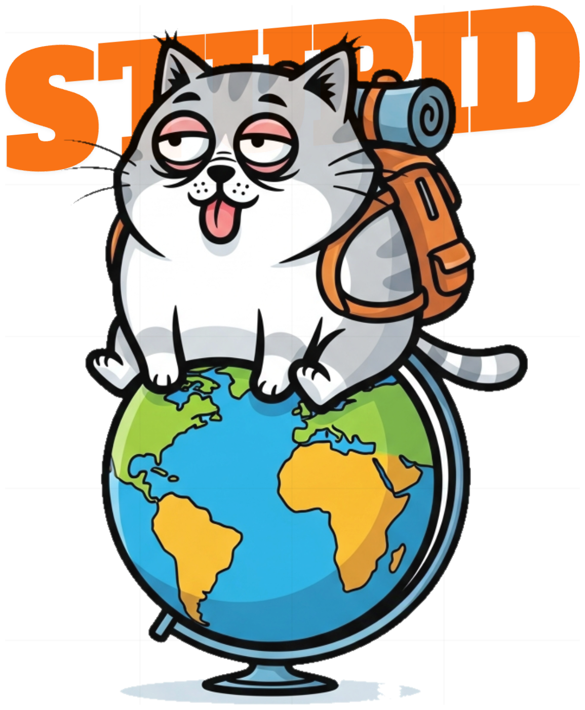 Áo Thun Kem Chonky Cat World Tour - Mèo Béo Siêu Ngố - 060426-20-32-OMF