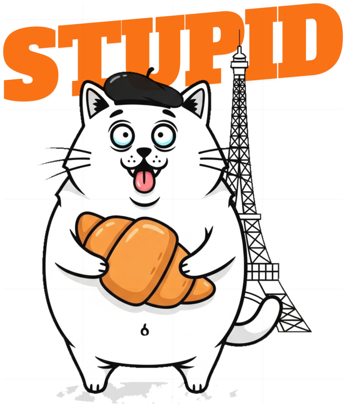 Áo Thun Mèo Béo Du Lịch Paris - Bonjour From The Derp - 060426-20-36-CMI