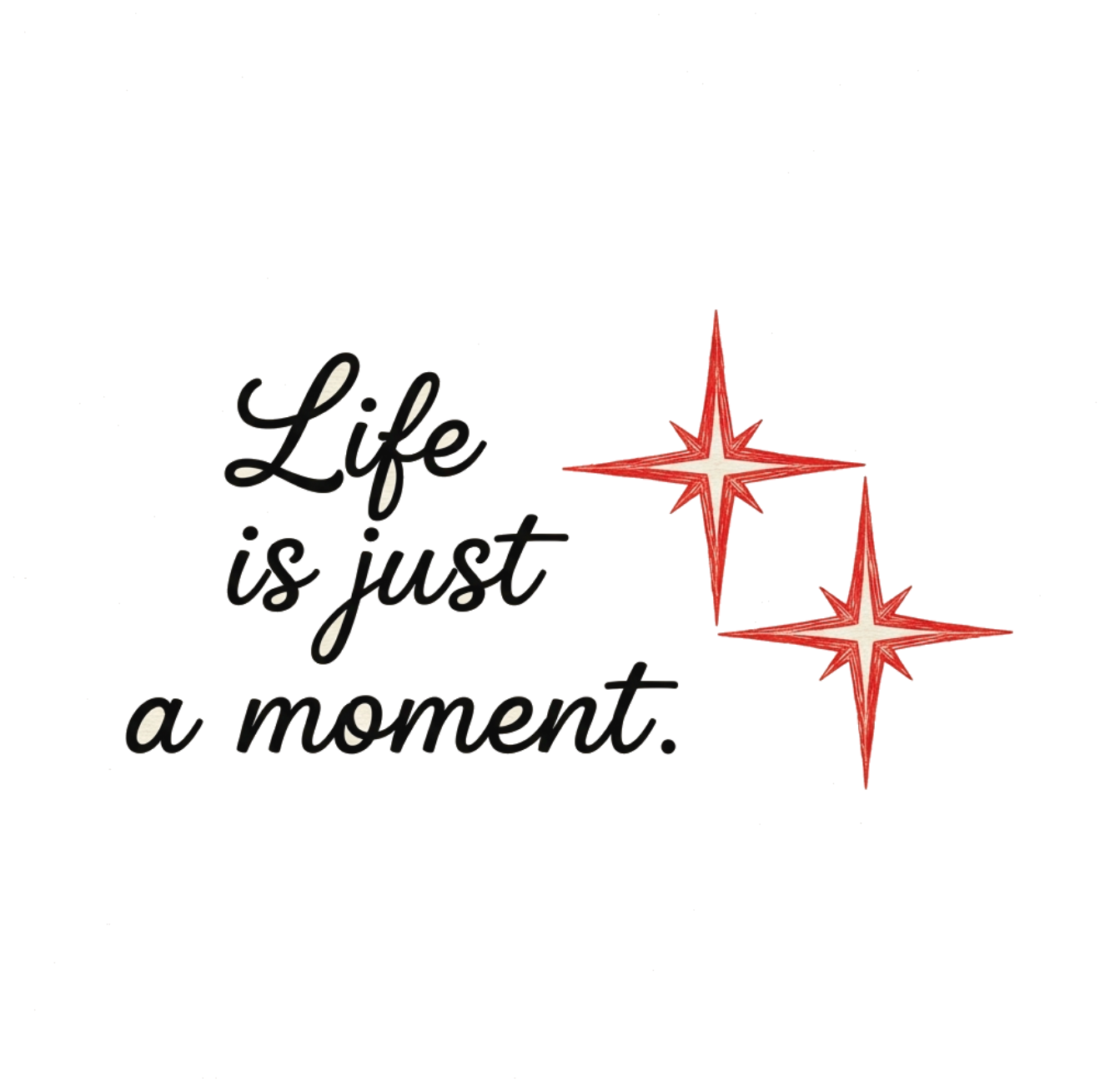 Áo thun Unisex Life is Just a Moment Form Rộng Cotton Cao Cấp - 060626-16-21-VFE