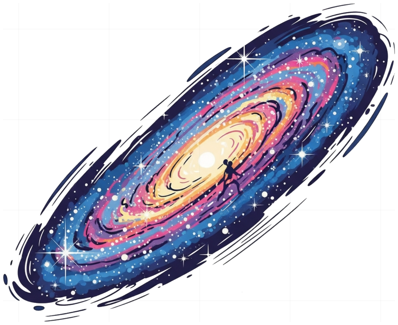 Áo Thun Trắng In Hình Dải Ngân Hà Galaxy Design Form Rộng Cotton - 060626-16-28-HPA