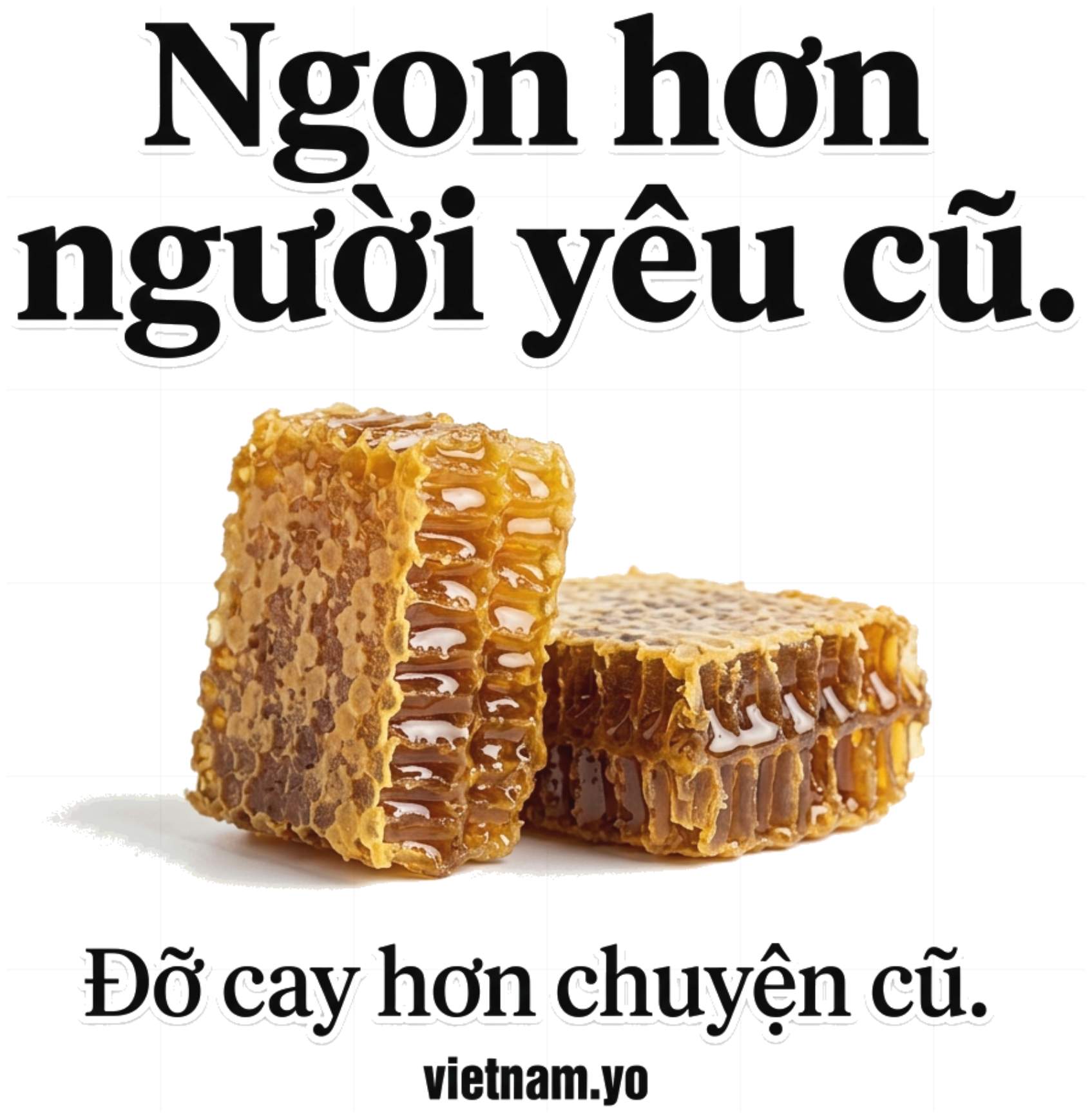 Áo Thun In Chữ Ngon Hơn Người Yêu Cũ Graphic Tổ Ong Unisex Form Rộng Cotton 100% Streetwear Trendy 060826-17-10-EMM