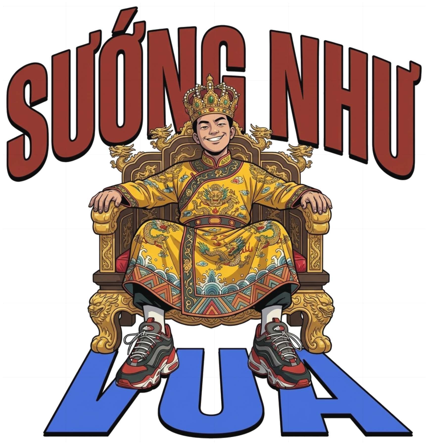 Áo Thun Sướng Như Vua Sneaker Unisex Form Rộng Streetwear Retro vietnam.yo - 061026-19-56-RPX