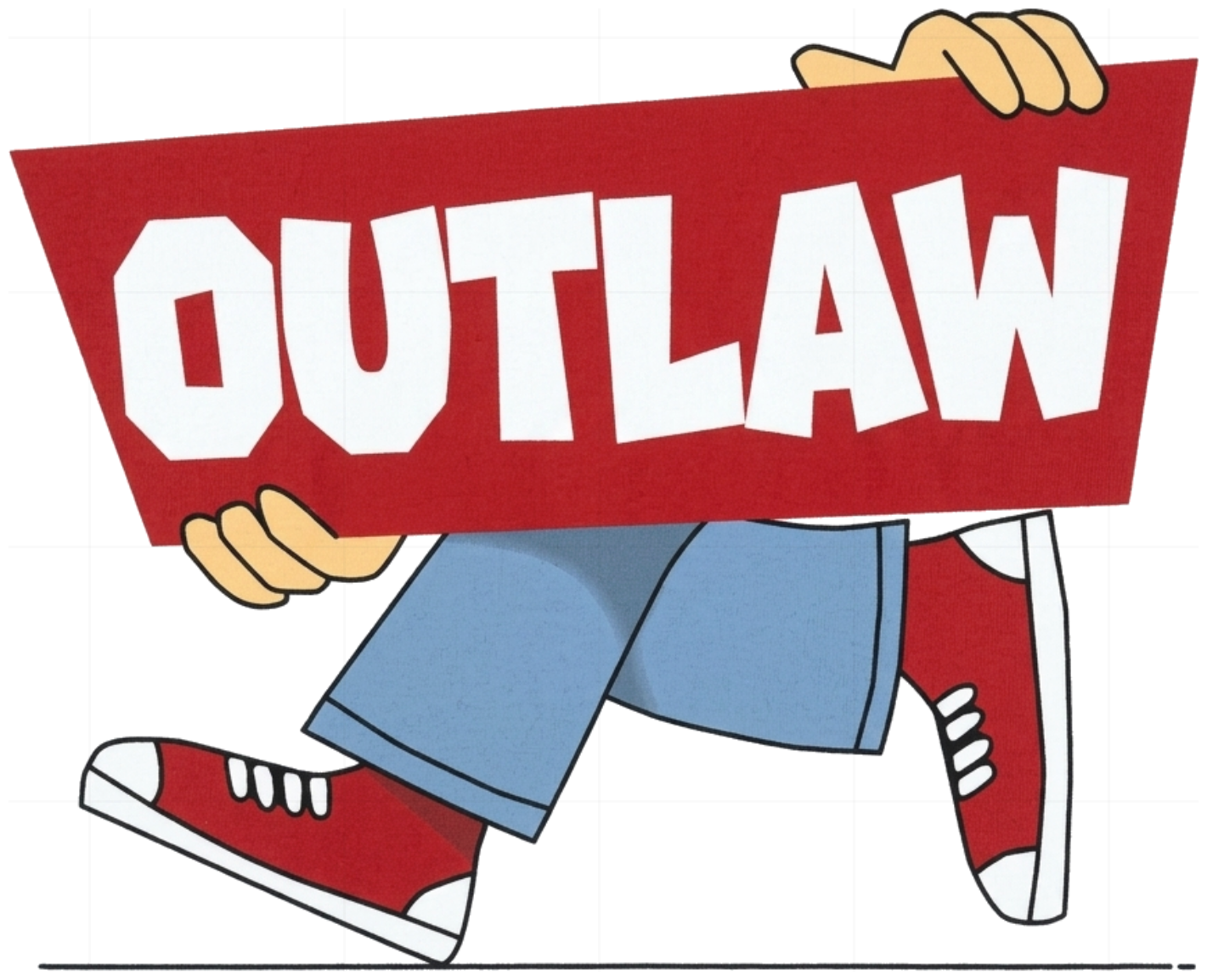 Áo Dài Tay Streetwear Unisex Form Rộng Cotton 90s Skate Comic OUTLAW Cực Chất - 061026-20-48-UFU