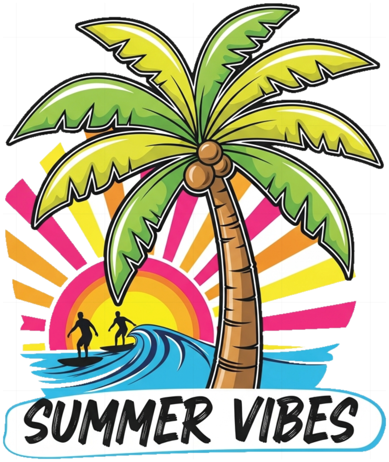 Áo Thun Màu Kem Tropical Streetwear Summer Vibes - 070426-10-34-BOS