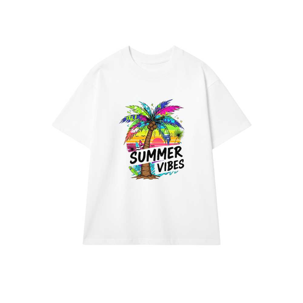 Áo Thun Màu Kem Tropical Design Summer Vibes Streetwear - 070426-10-34-CPW