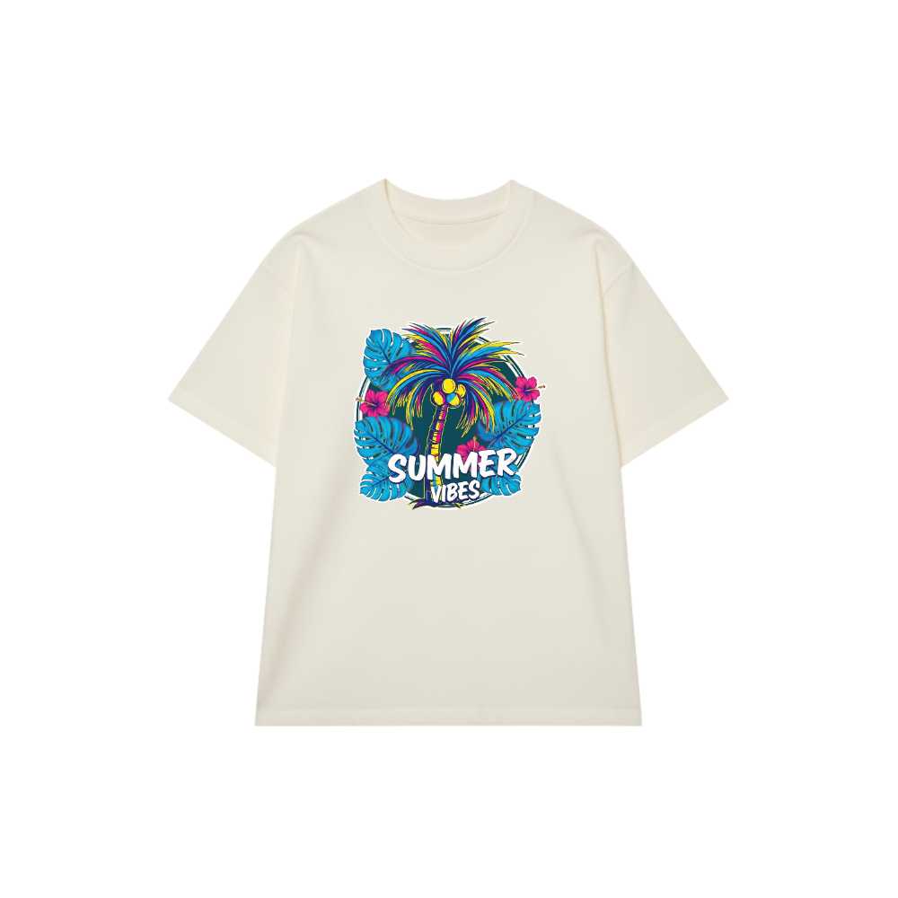 Áo Thun Kem Tropical Streetwear Cây Dừa Summer - 070426-10-34-YAY