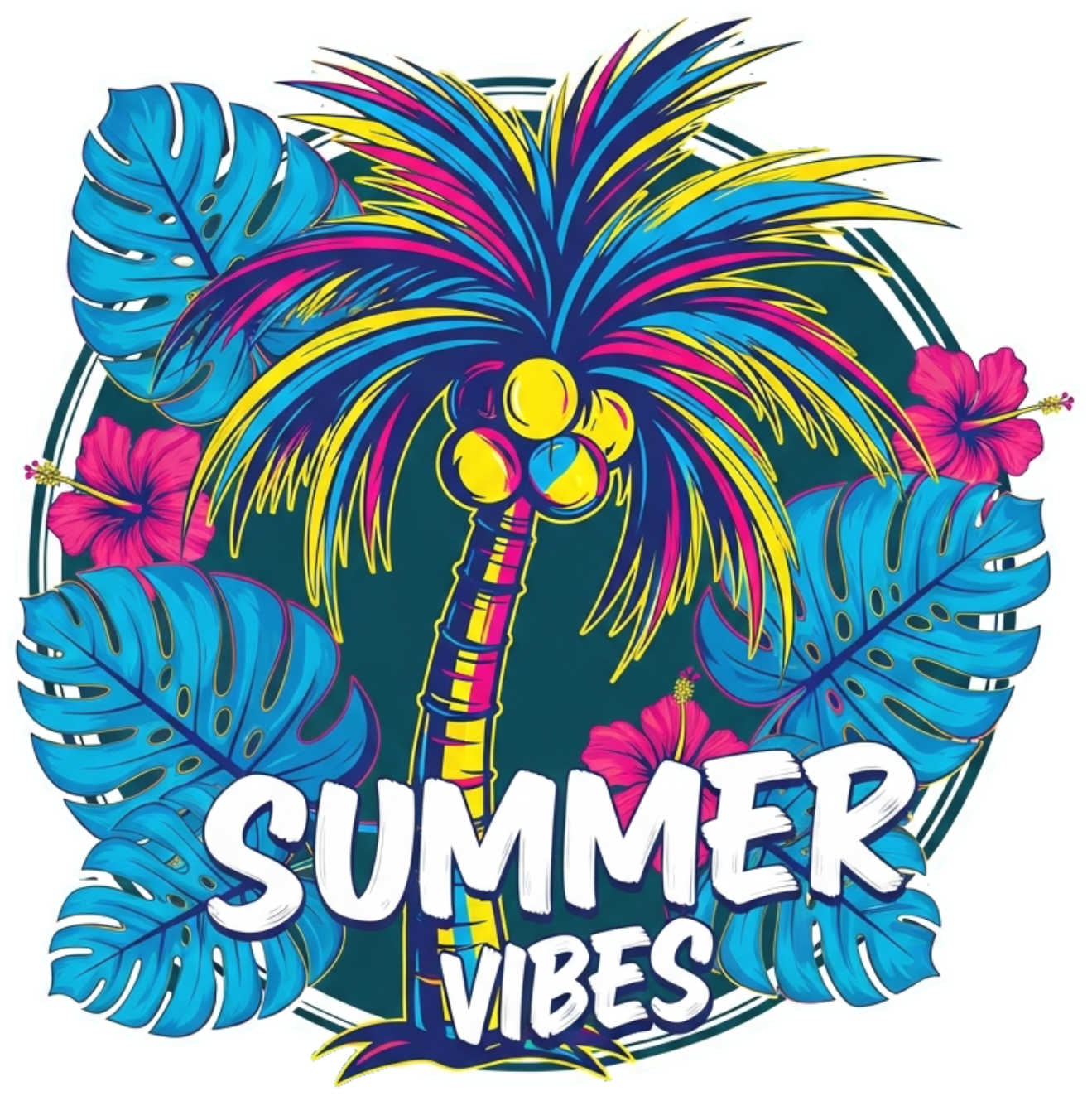 Áo Thun Kem Tropical Streetwear Cây Dừa Summer - 070426-10-34-YAY