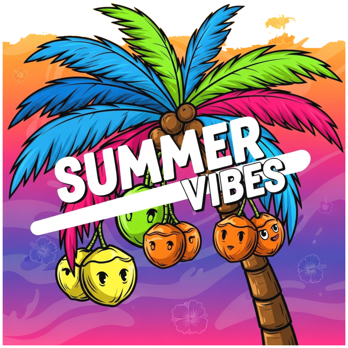 Áo Thun Màu Kem Tropical Summer Vibe Streetwear - 070426-10-38-SXL