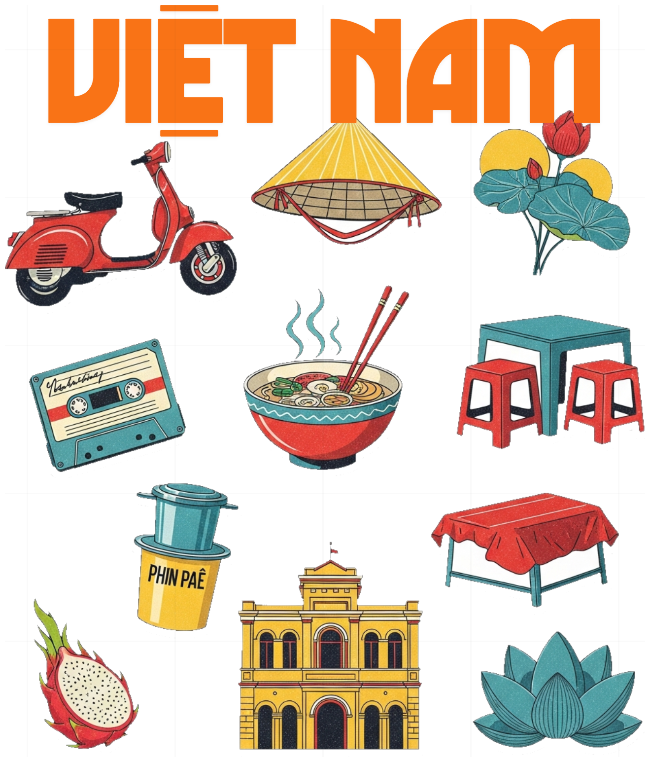 Áo Thun Trắng In Chữ Việt Nam Nghệ Thuật Cao Cấp - 070426-14-40-JKL