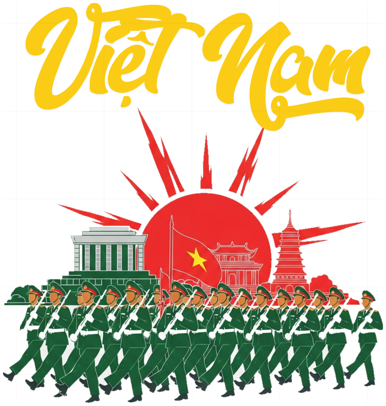 Áo Thun Trắng In Hình Nghệ Thuật Slogan Việt Nam - 070426-16-56-FEB