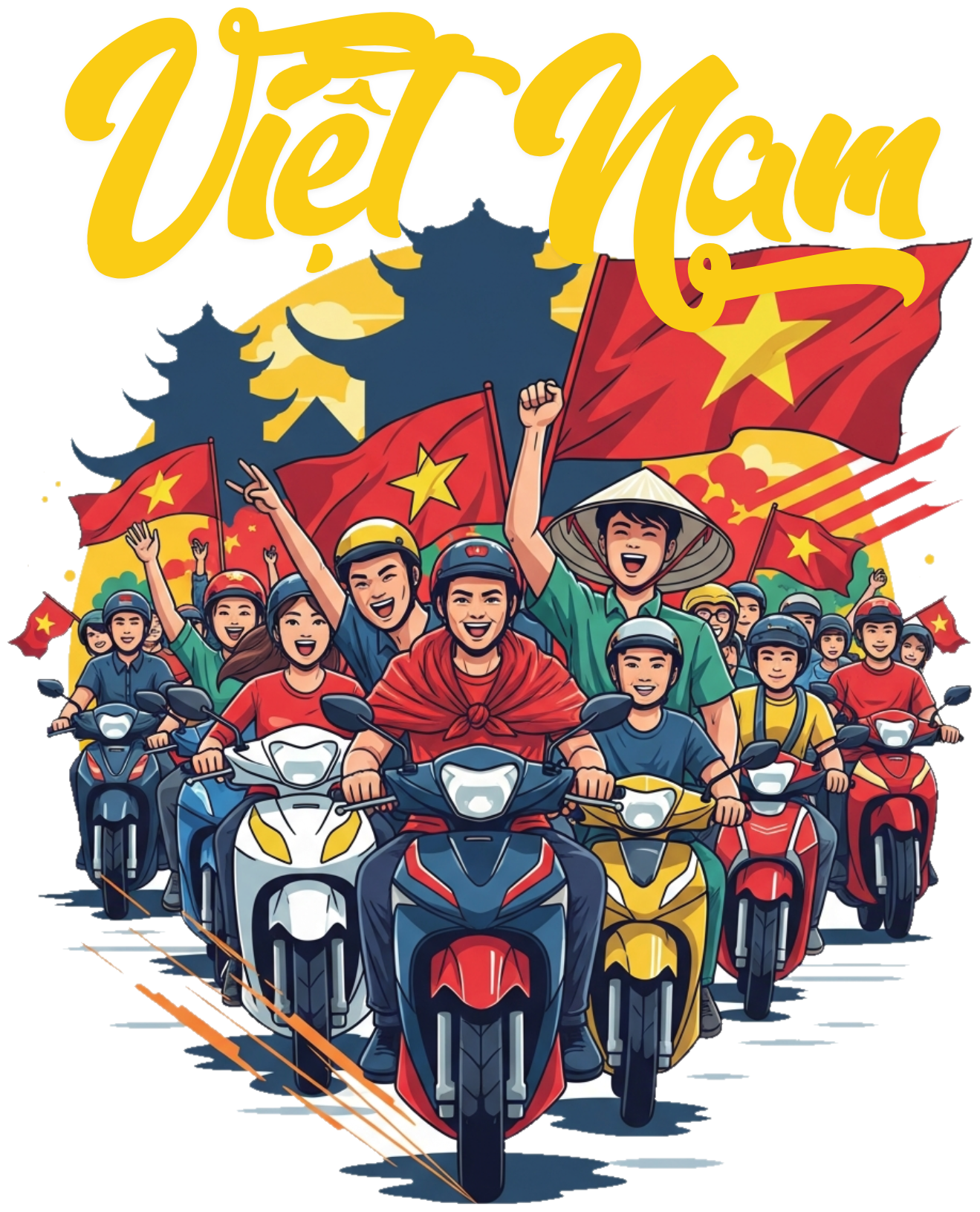 Áo Thun Trắng In Chữ Việt Nam - Thời Trang Đi Bão - 070426-16-56-TOG