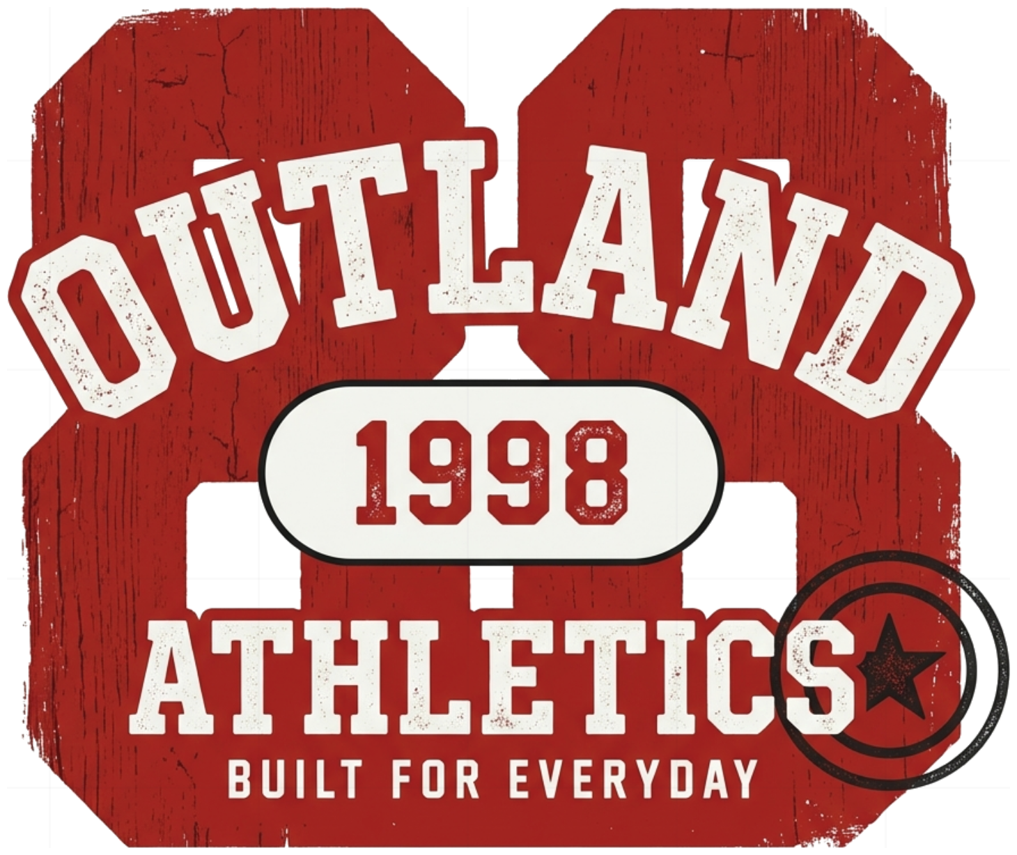 Áo thun Vintage Varsity Athletic Outland 1998 Form Oversize Cotton Streetwear Trendy - 070826-08-58-ZJI