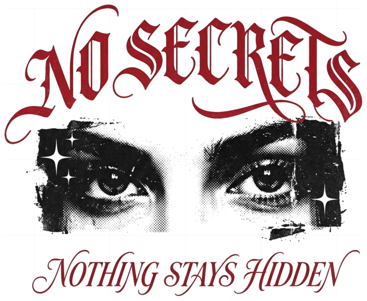 Áo Thun Unisex NO SECRETS Streetwear Gothic Dark Romantic Cotton 2 Chiều Cực Chất - 070826-10-43-ILB