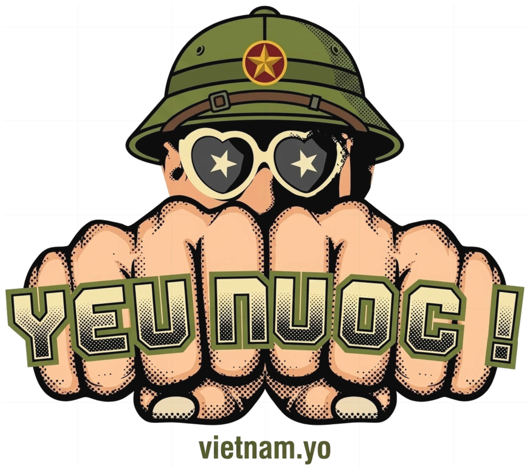 Áo Thun Hình In Yêu Nước Mũ Cối Streetwear Form Rộng Cotton Unisex Gen Z Cực Chất - 070926-14-44-KSG
