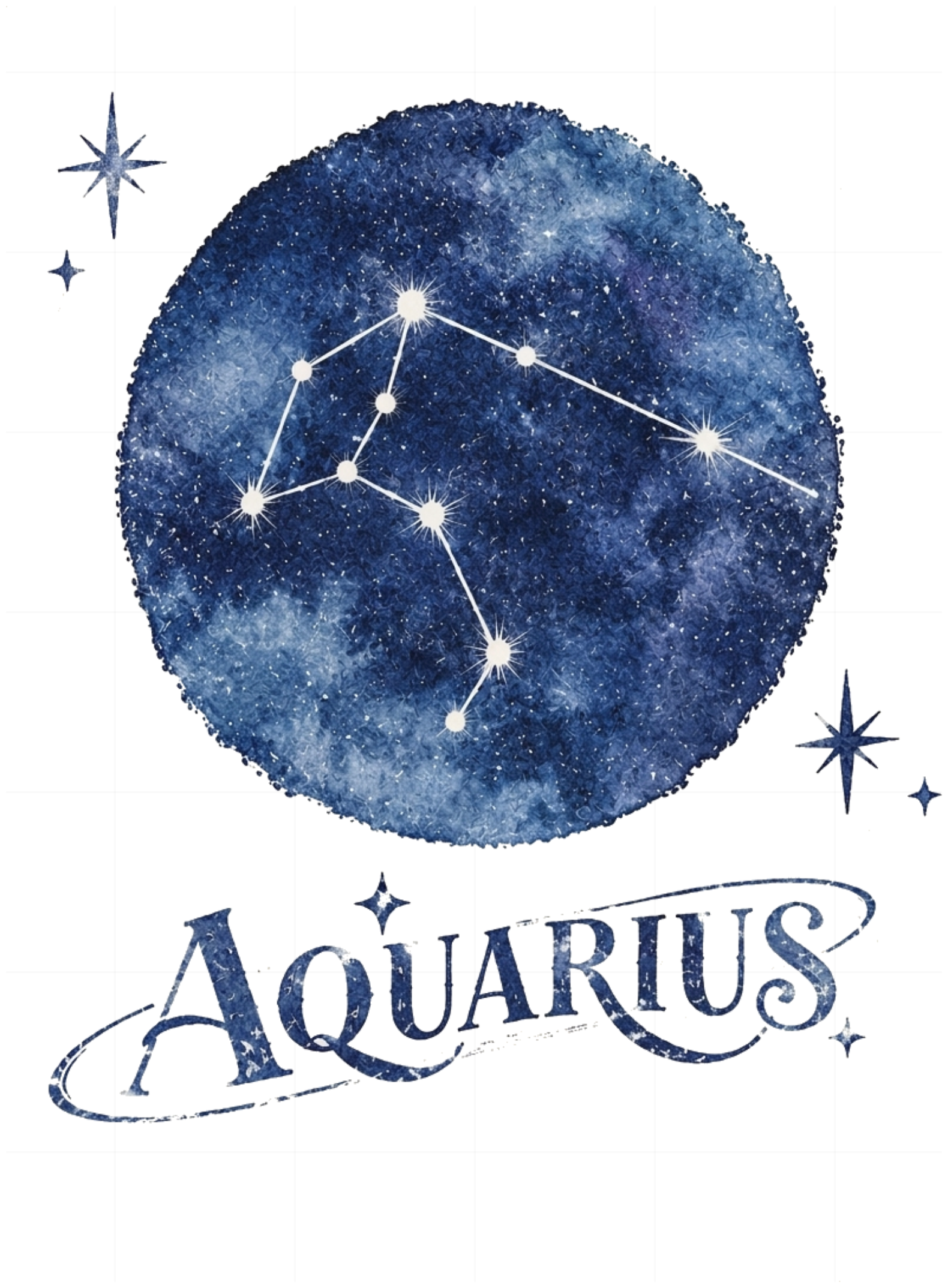 Áo Thun Aquarius Cung Thủy Bình Màu Nước Nghệ Thuật - 070926-16-01-VUU
