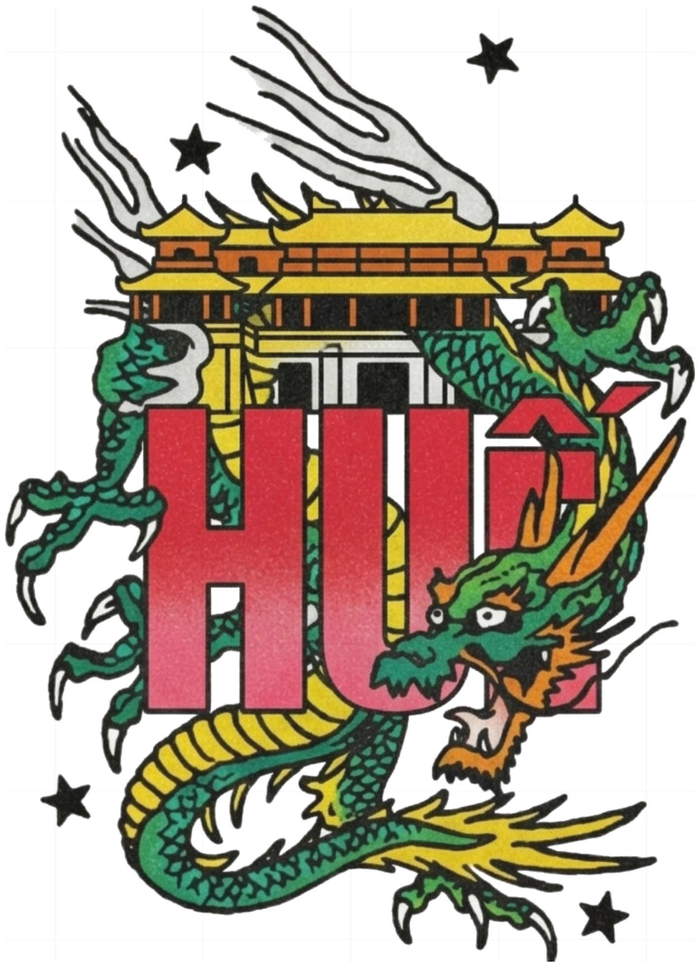 Áo Thun Dài Tay Unisex HUẾ Rồng Cung Đình Streetwear Cotton Cao Cấp Form Rộng - 071026-08-17-HNN