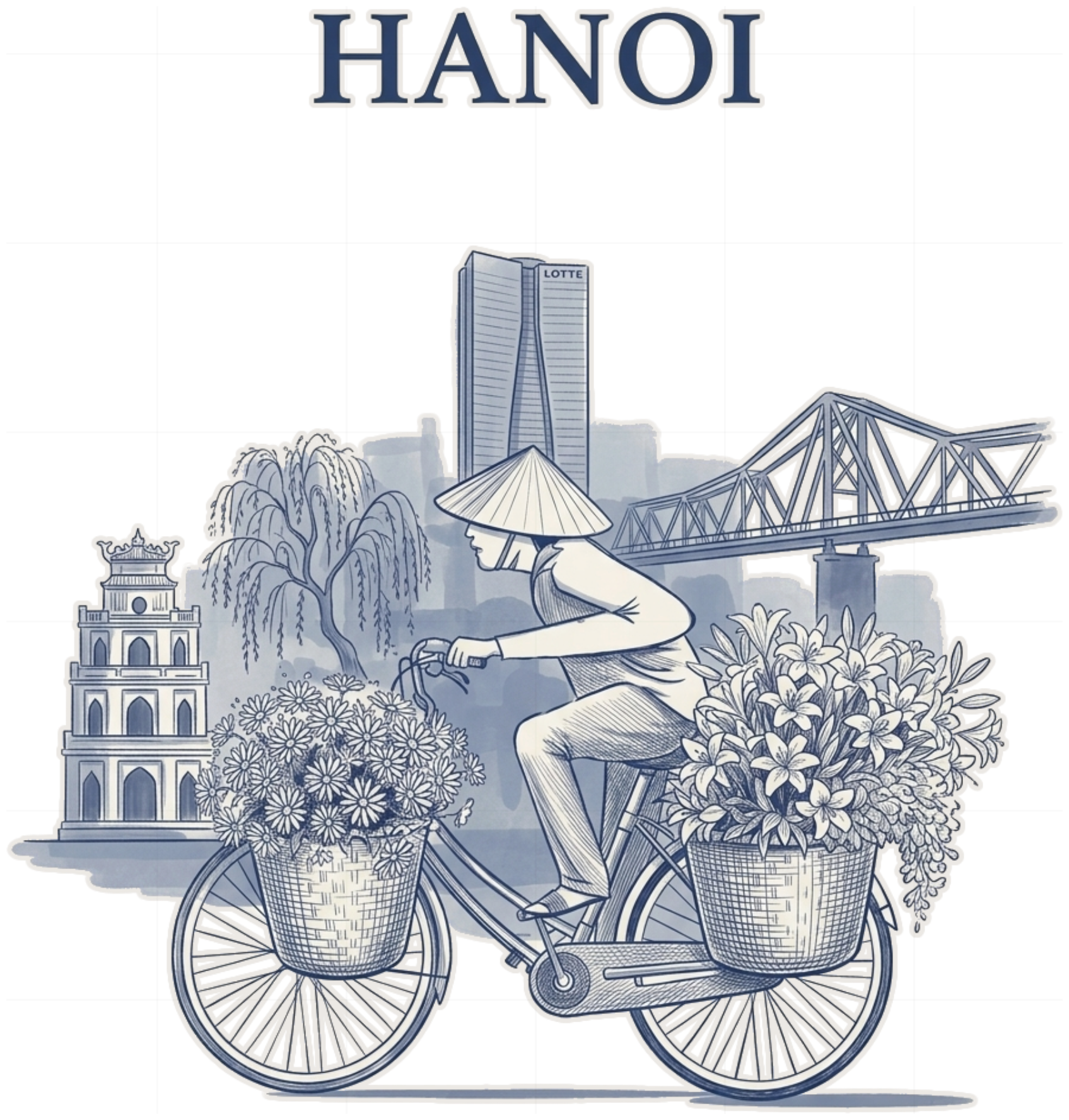 Áo Thun Dài Tay Unisex HANOI Heritage Vintage Streetwear Cotton Co Giãn Form Rộng - 071026-09-18-KAU