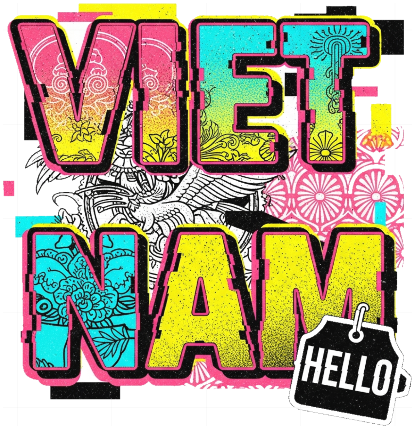 Áo Thun Trắng Streetwear Phong Cách Y2K Họa Tiết Design - 080426-15-05-IKZ