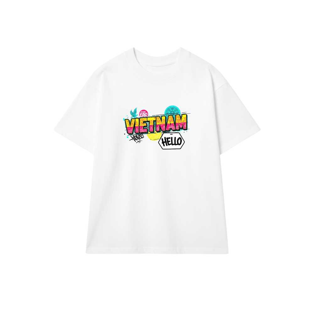 Áo Thun Trắng Streetwear Y2K Slogan Design Việt Nam - 080426-15-05-WUN