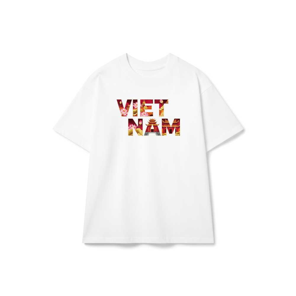 Áo Thun Trắng Vietnam Nghệ Thuật Sơn Mài Design - 080426-15-44-ZDP