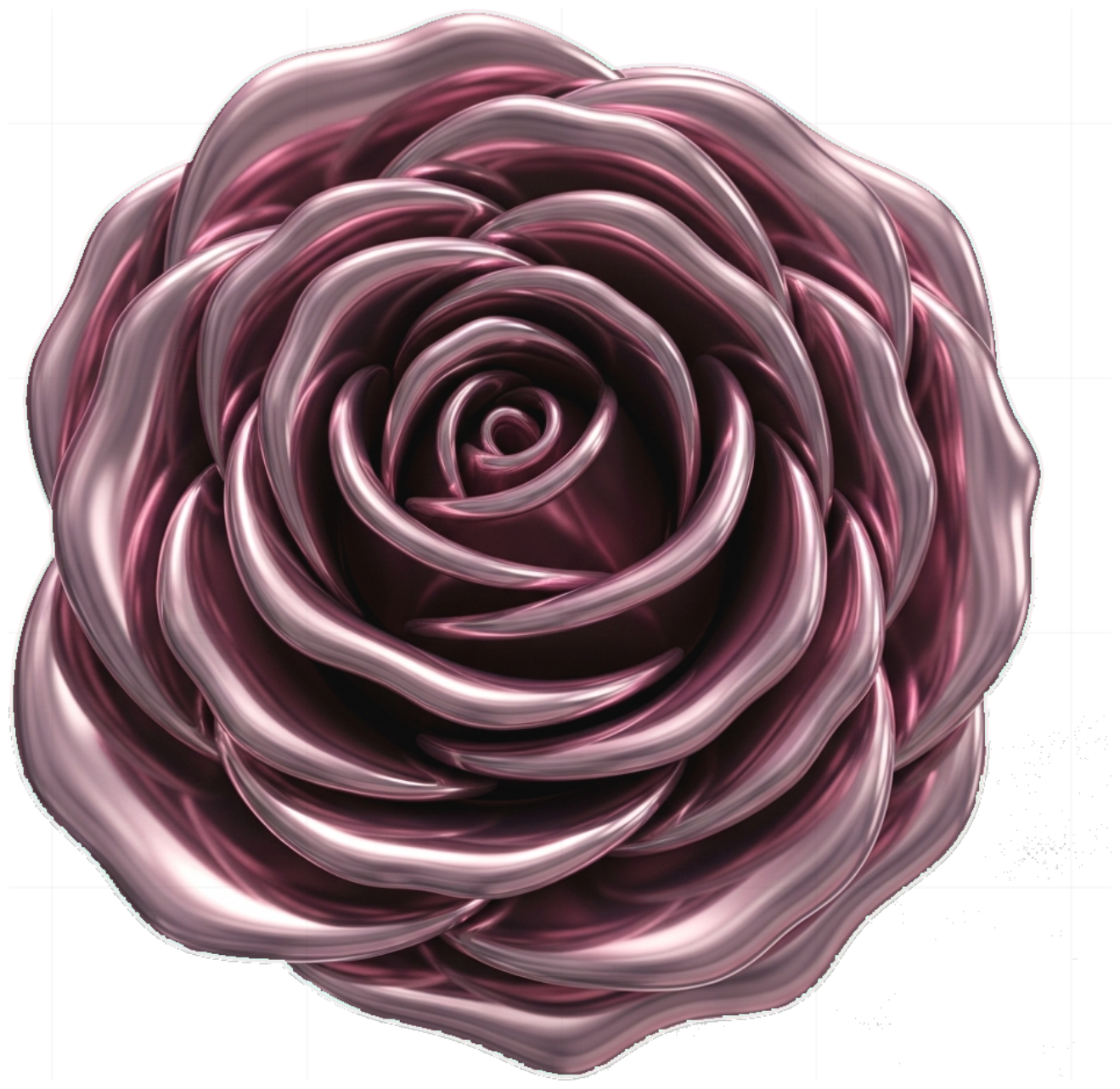 Áo thun đen unisex in hoa hồng 3D Chrome Rose Metallic cực chất - 080626-14-28-YDL