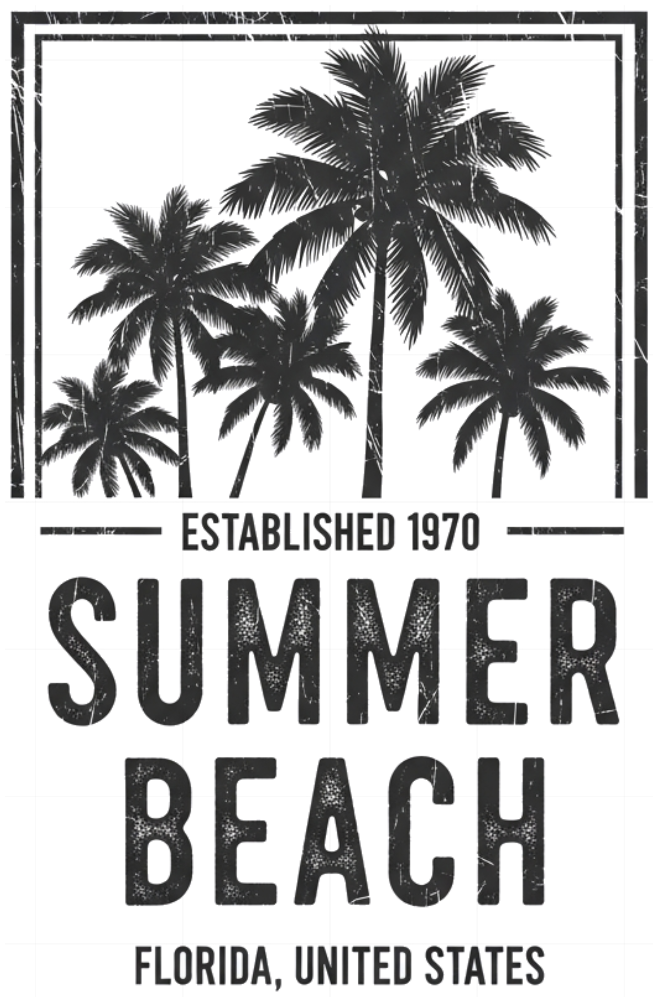 Áo Thun Unisex Summer Beach Florida Vintage Form Rộng Cực Chất - 080626-15-51-PBD