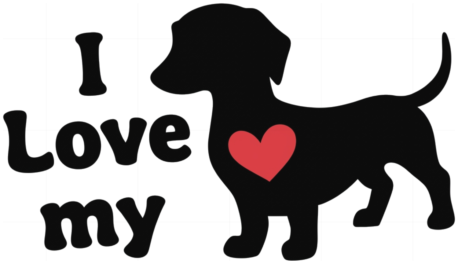 Áo Thun Đôi Doxie Love Heart Fitted GIDDIE Unisex Nam Nữ In Hình Hoạ Tiết Cotton Localbrand Basic Minimal - 080926-11-03-MMN