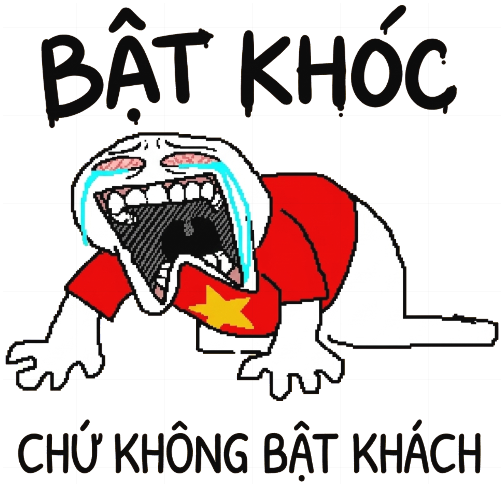 Áo Thun Bật Khóc Chứ Không Bật Khách Meme Wojak Unisex Form Rộng Cotton Streetwear - 080926-15-01-NSR