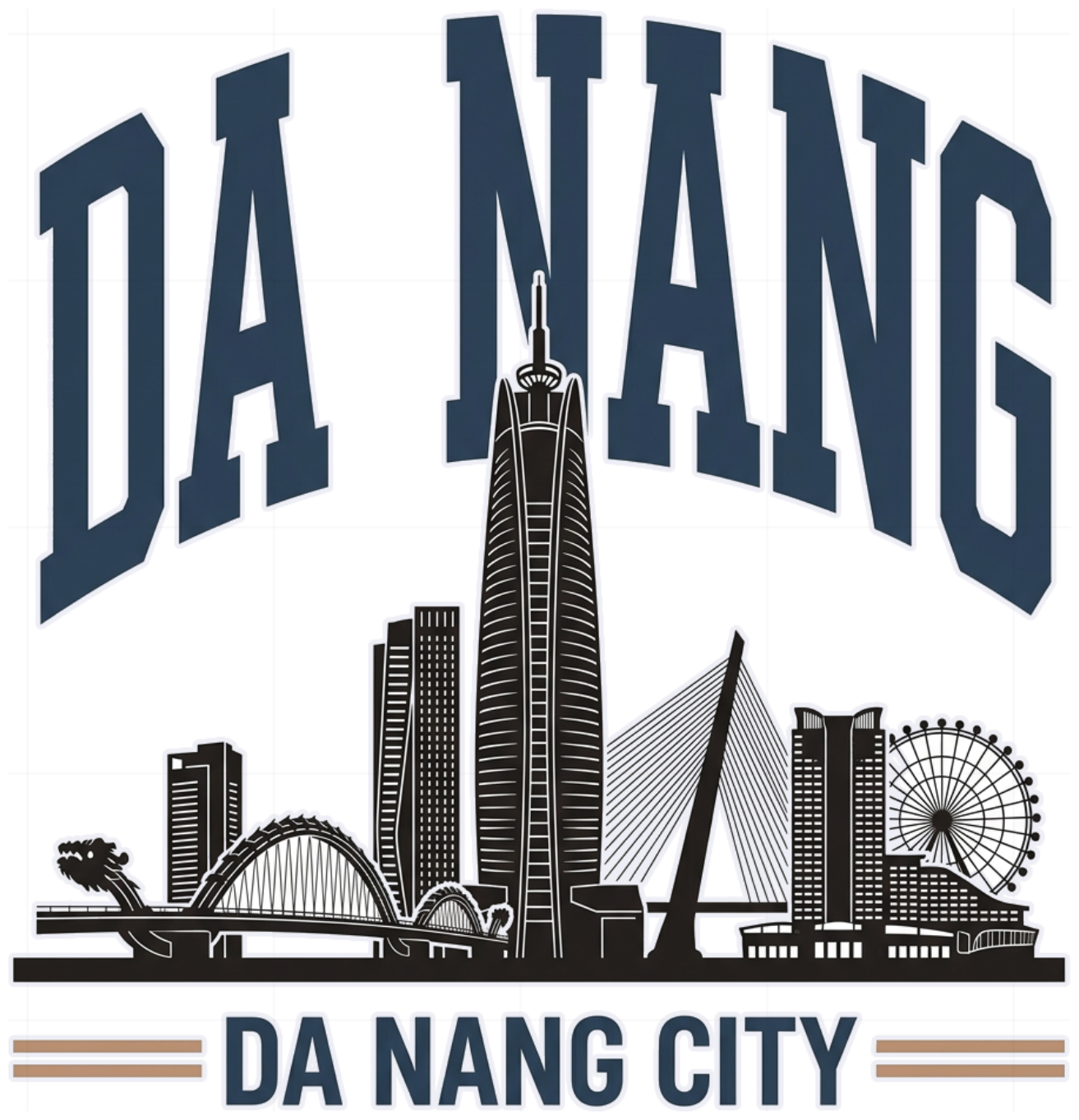 Áo Thun Da Nang Coastal City Streetwear Cotton 100% Form Rộng Đỉnh Chóp - 080926-15-26-LBB