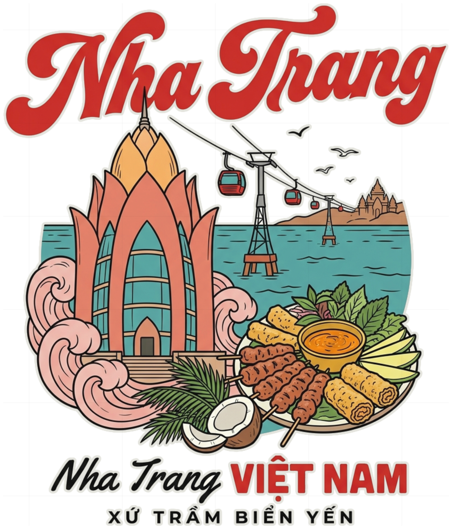 Áo Thun Nha Trang Xứ Trầm Biển Yến Retro Unisex Cotton Co Giãn 4 Chiều Streetwear Cực Chất - 080926-15-49-DCE