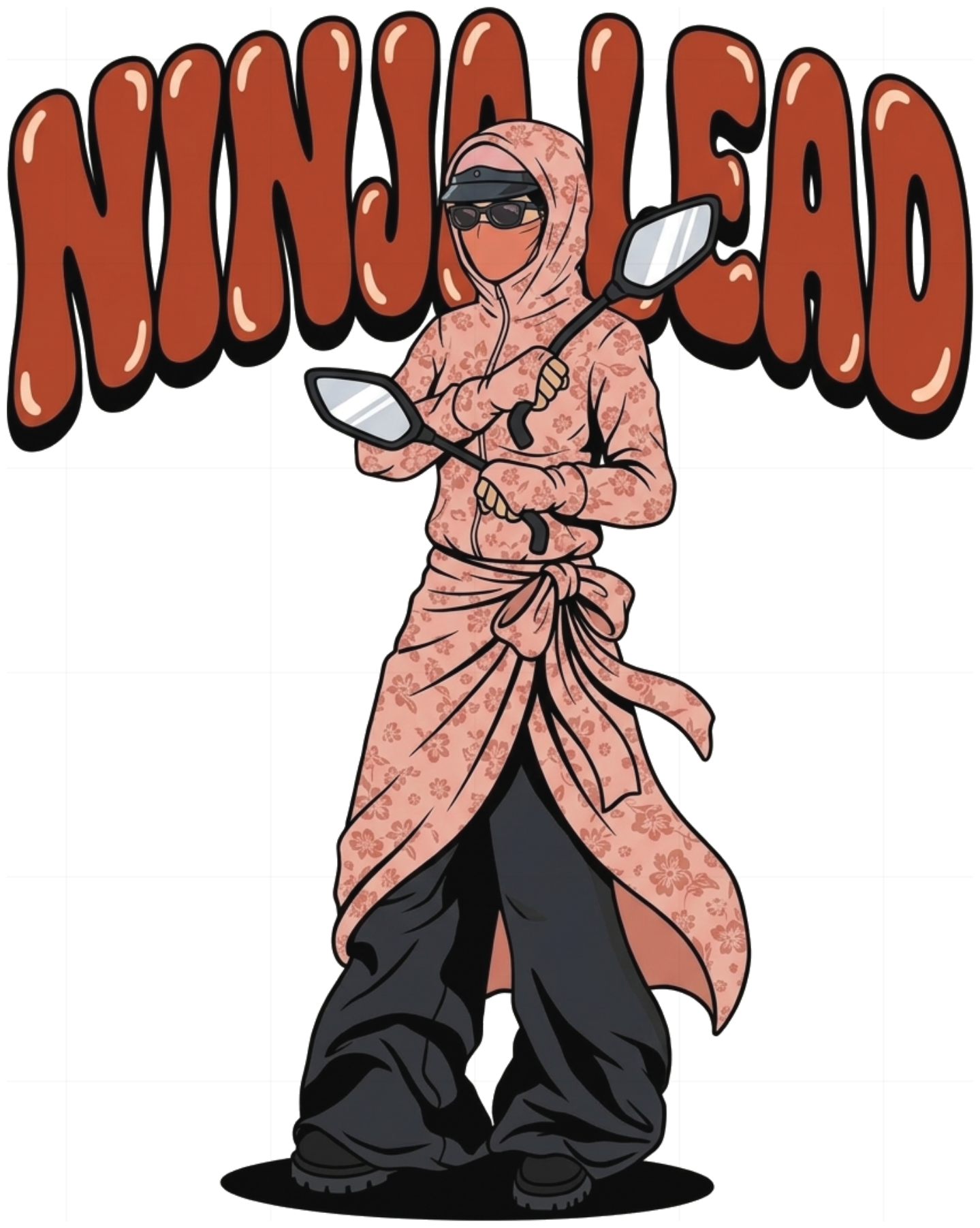 Áo Thun Dài Tay Unisex Ninja Lead Streetwear Form Rộng Local Brand Cotton Co Giãn 4 Chiều - 081026-16-14-YEG