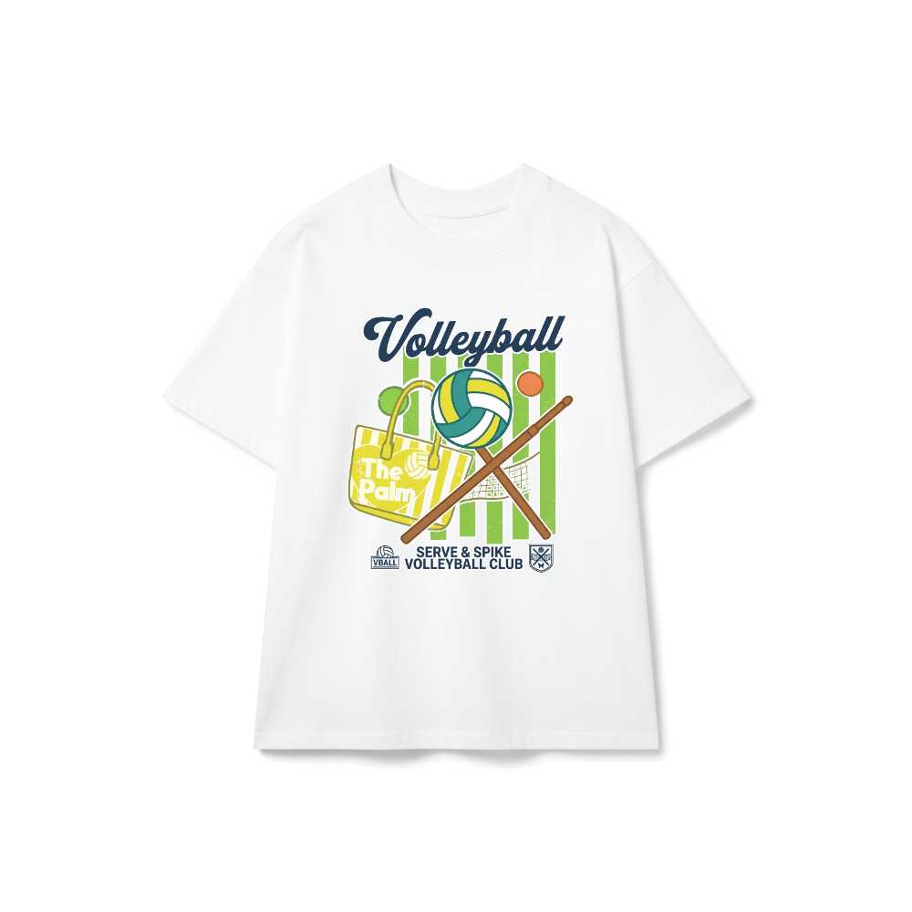 Áo thun Volleyball Retro 80s Cotton 100% Form Rộng Áo phông Thể thao Unisex Local Brand - 081026-16-34-ERZ