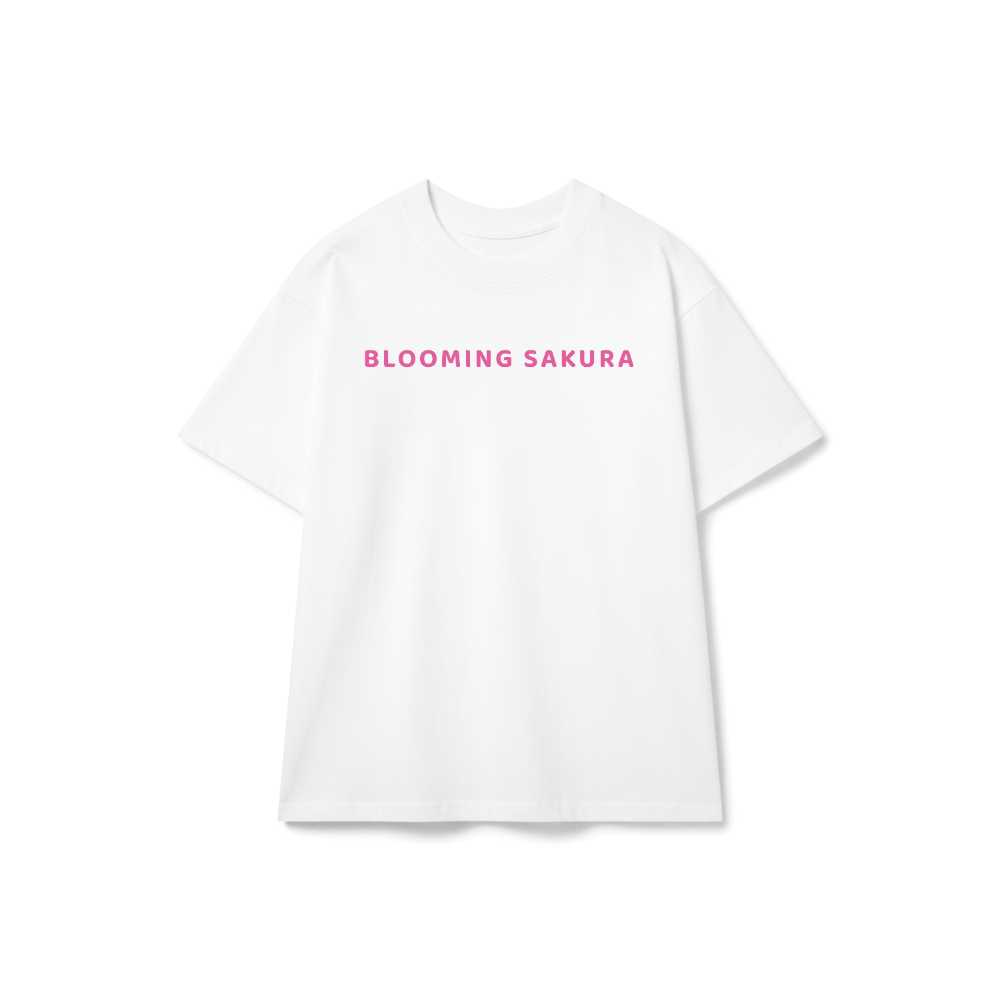 Áo Thun Trắng Blooming Sakura Unisex Form Rộng Cotton Co Giãn - 090626-14-17-WLC