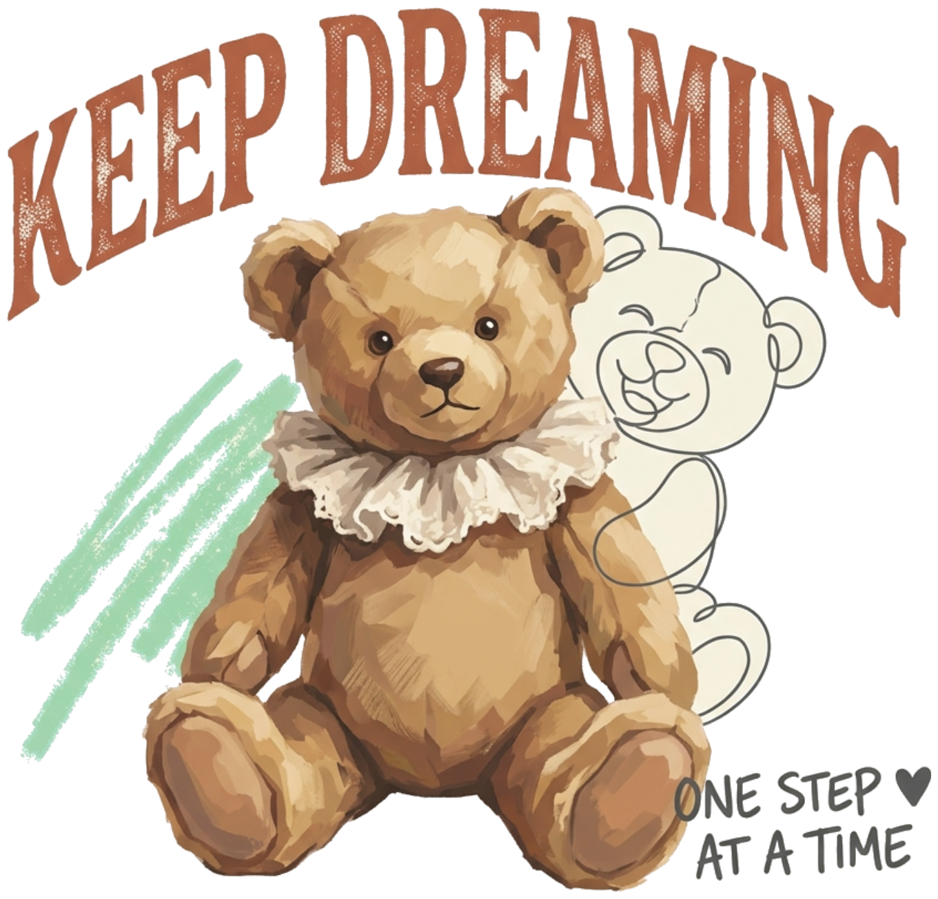 Áo Thun Gấu Teddy Keep Dreaming Form Rộng Unisex Phông Streetwear Vintage Cotton Cao Cấp - 090926-13-41-RUQ