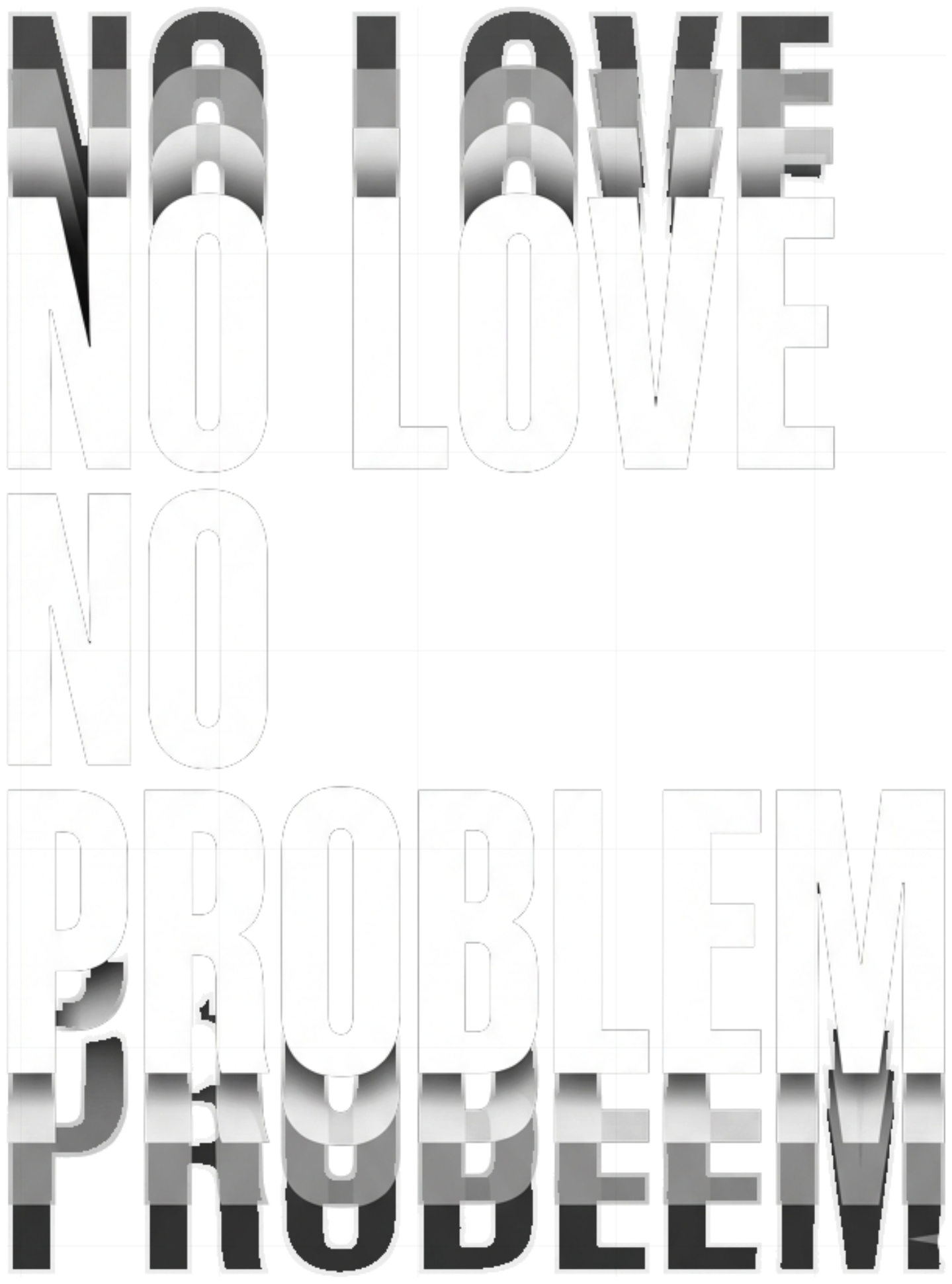 Áo Phông Unisex NO LOVE NO PROBLEM Phong Cách Y2K Streetwear Form Rộng Cotton Co Giãn - 090926-15-15-KVD