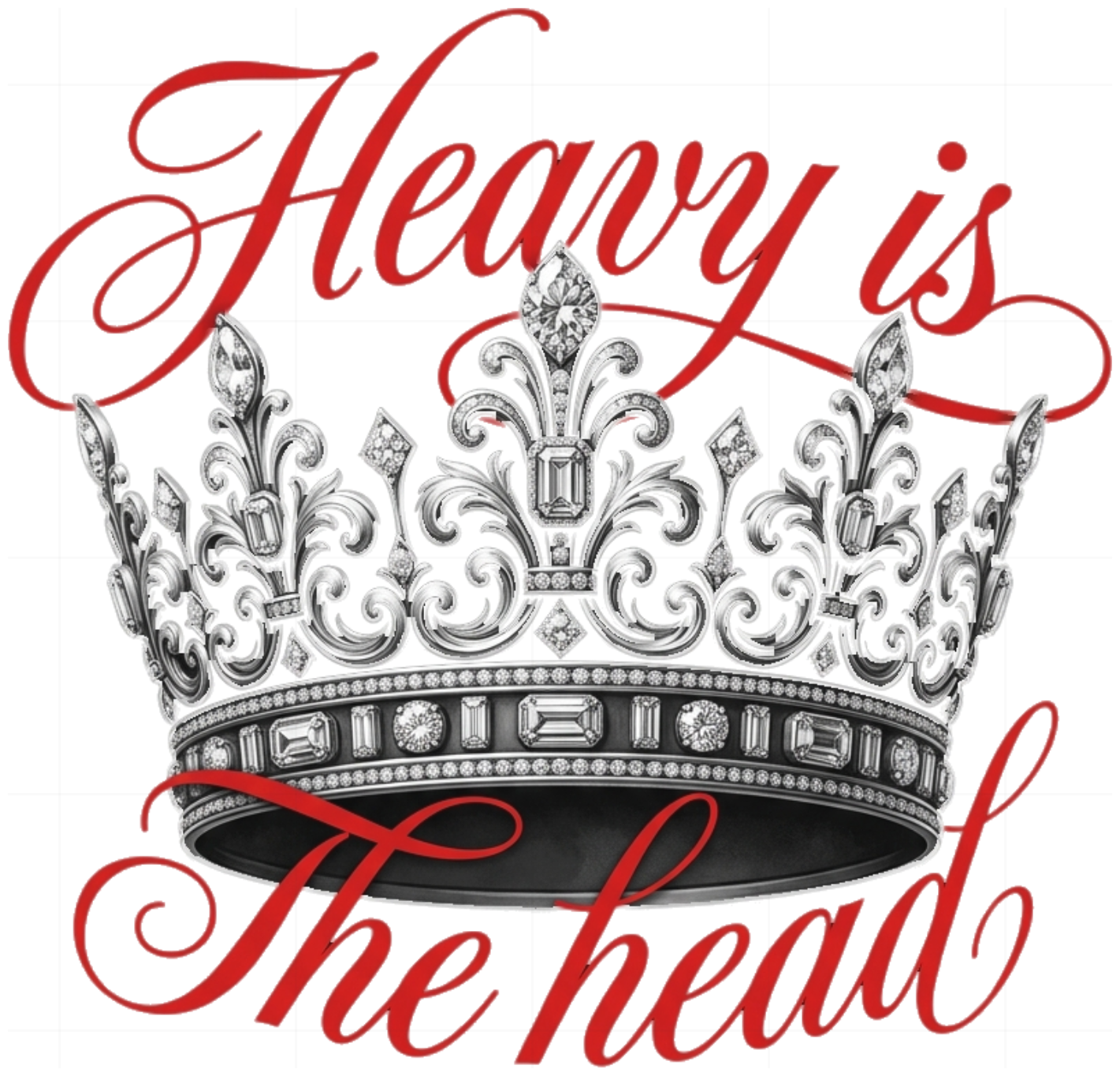 Áo Thun Unisex Heavy Is The Head Vương Miện Luxury Streetwear Cotton Cao Cấp 100% Co Giãn - 090926-15-32-VLH