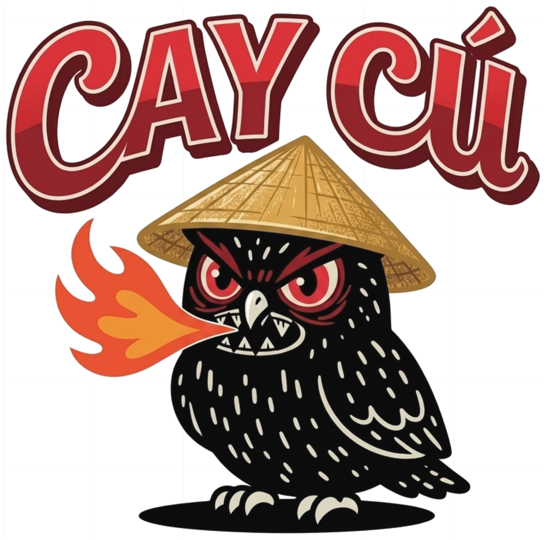 Áo Thun Cay Cú Mascot Cú Đội Nón Lá Form Rộng Cotton Unisex vietnam.yo - 090926-16-05-COT