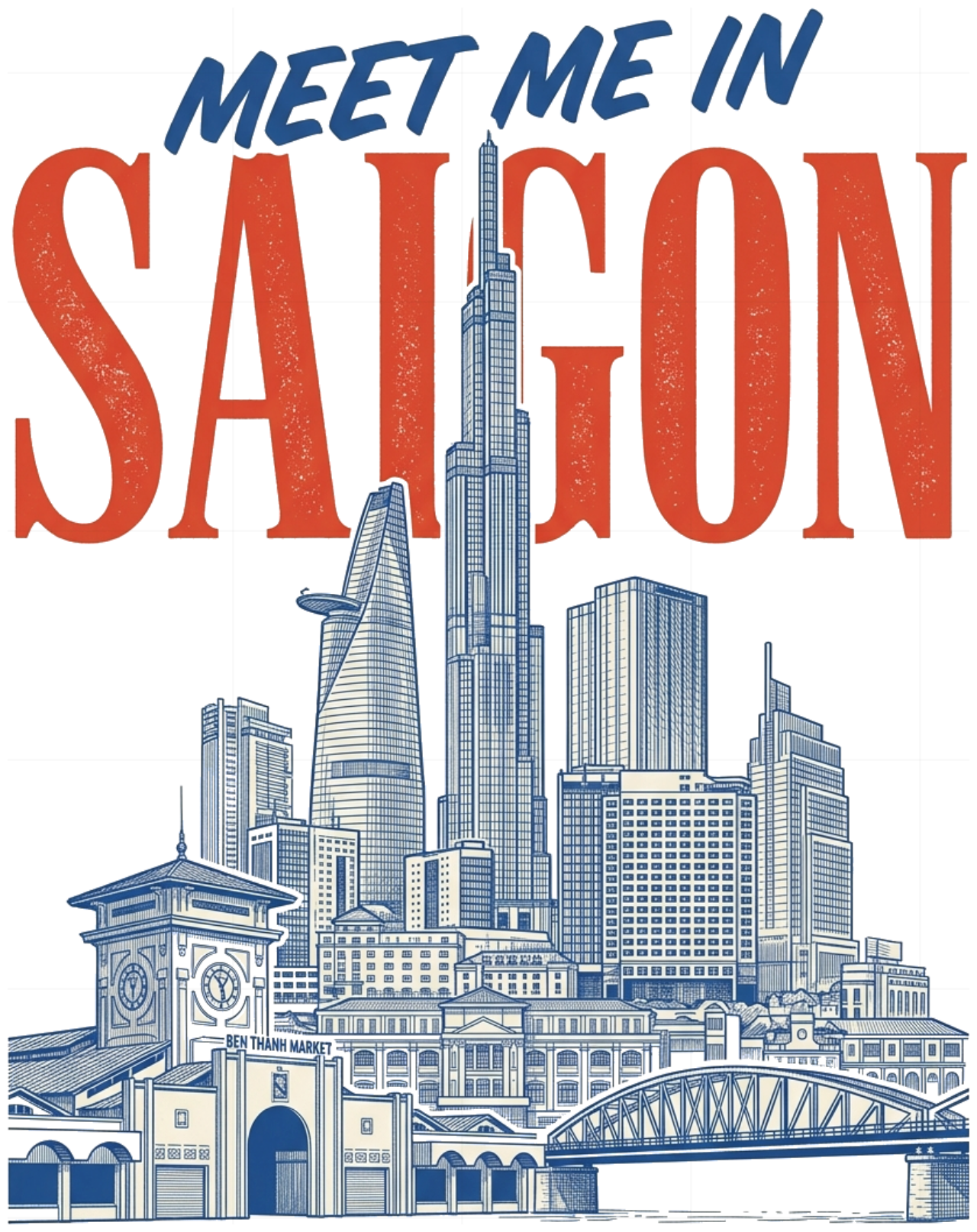 Áo thun Sài Gòn Vintage Meet Me In Saigon Cotton Form Rộng Unisex Retro - 090926-16-20-VVT