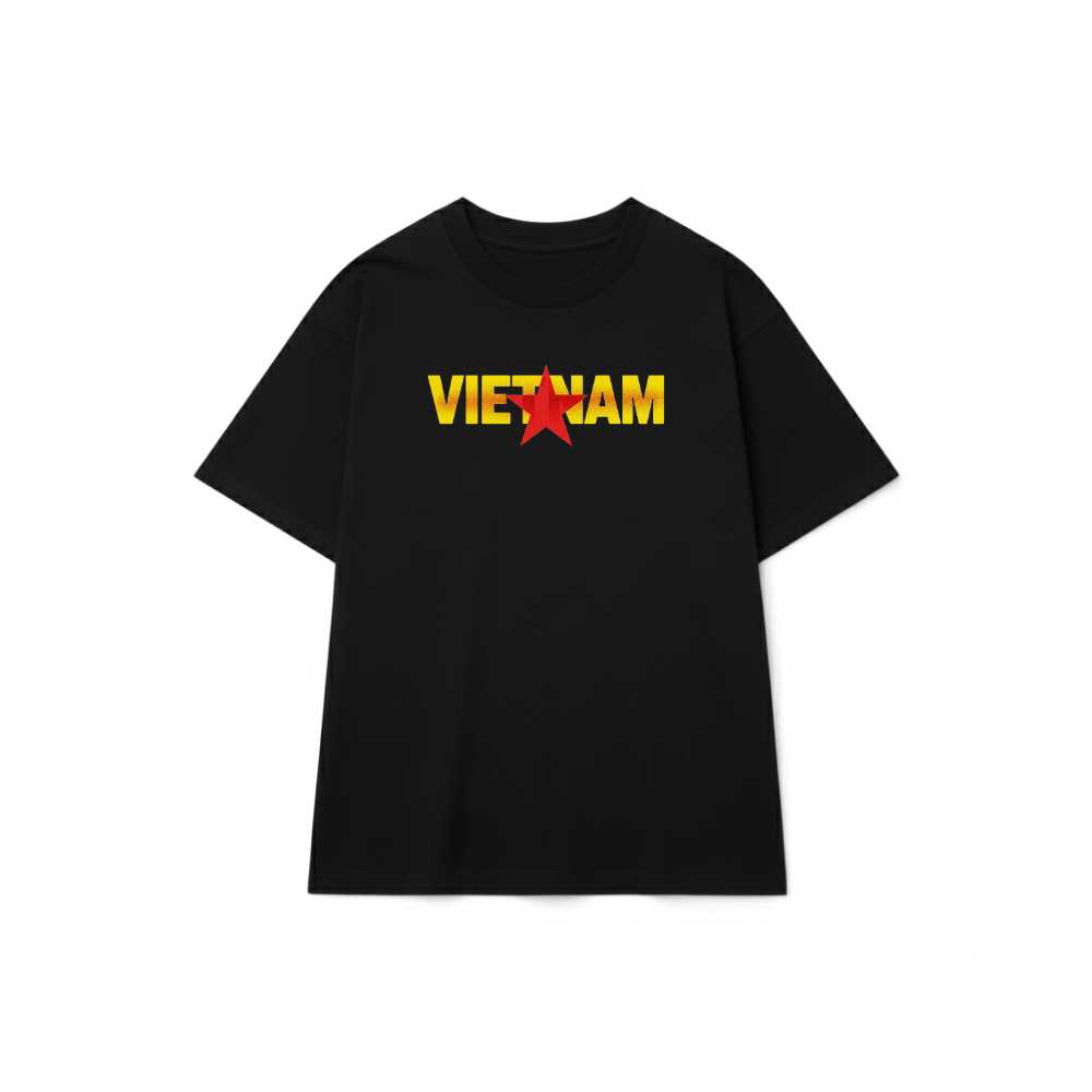 Áo thun VIETNAM Vintage Ngôi Sao Đỏ Form Rộng Unisex Cotton Co Giãn - 100626-13-53-BJP
