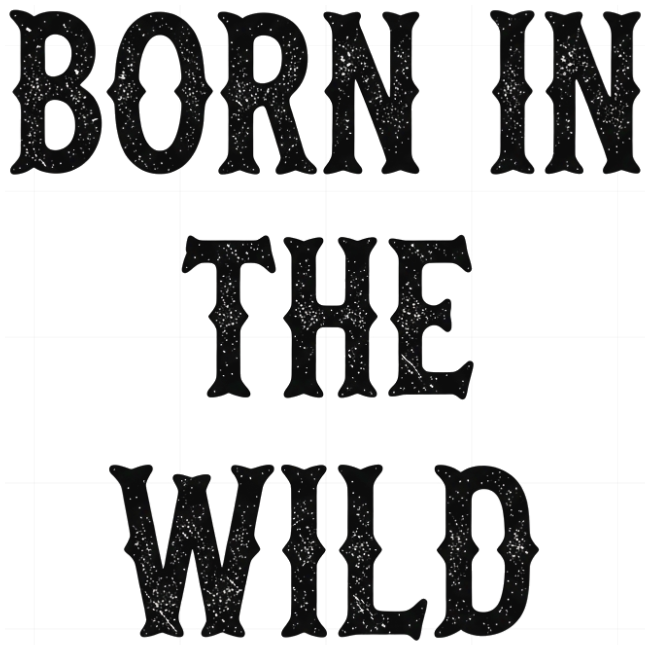 Áo Thun Đen BORN IN THE WILD Streetwear Grunge Unisex Form Rộng - 100626-14-13-NGB