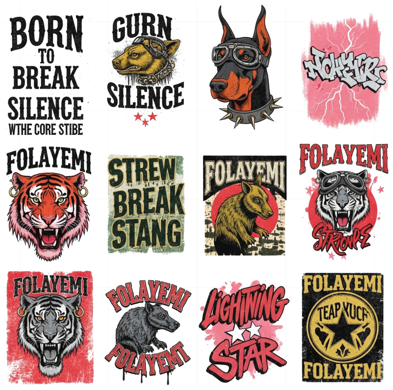 Áo thun trắng Unisex Design Punk Streetwear Form rộng Cotton - 100626-14-20-PHN
