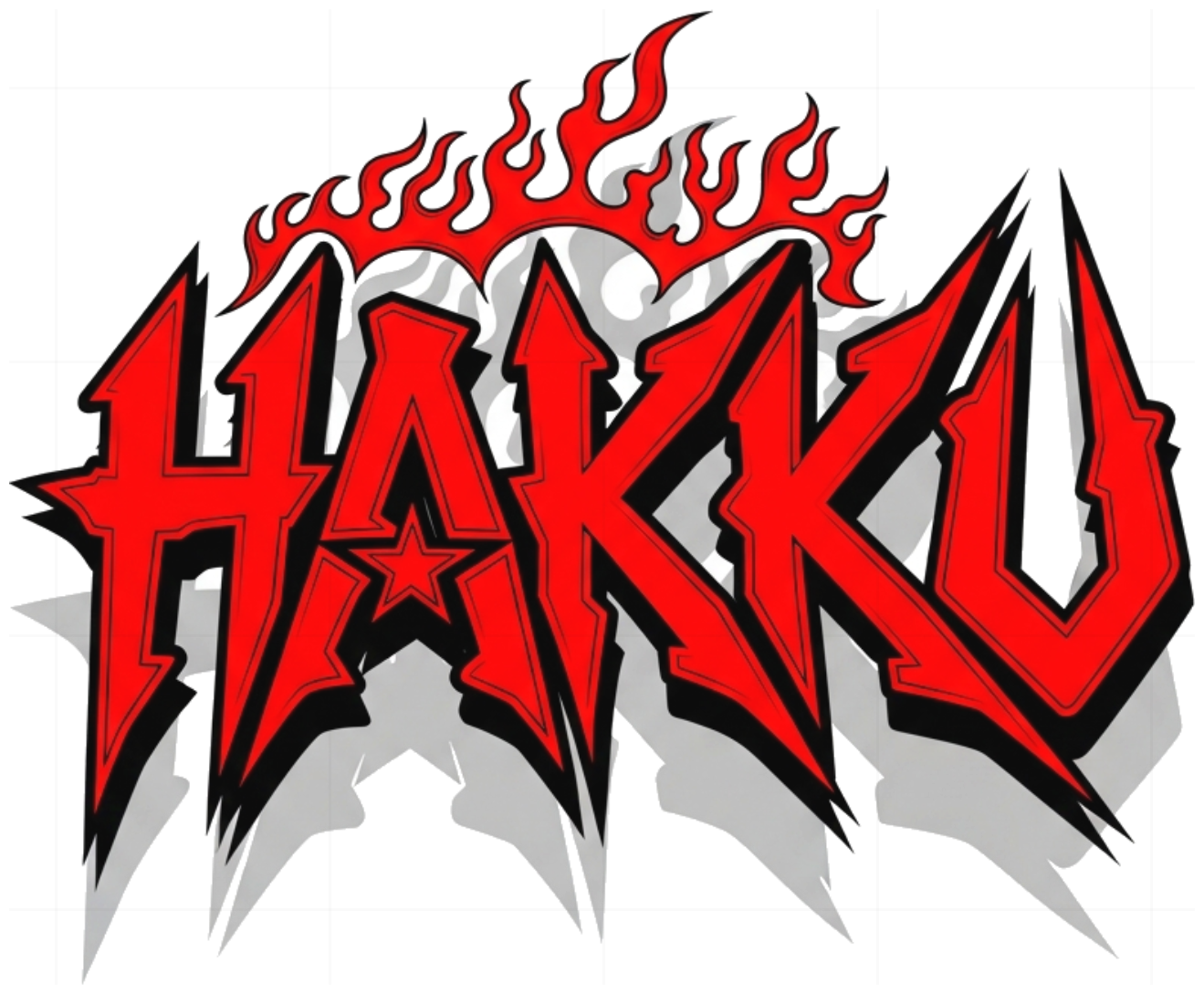 Áo Thun Unisex HAKKU Graffiti Ngọn Lửa Form Rộng Cotton Cực Chất - 100626-16-44-OVL