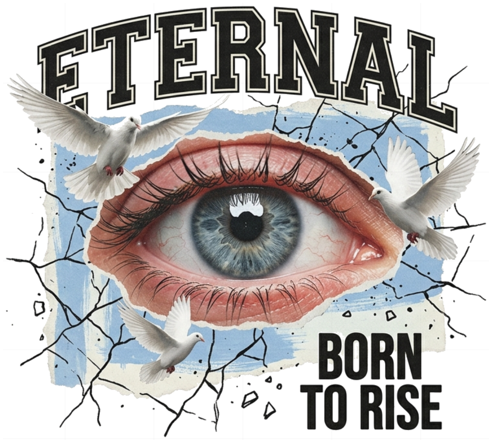 Áo Thun Eternal Born To Rise Unisex Áo Phông Cotton Streetwear Vintage Cực Chất - 100826-16-33-MWA